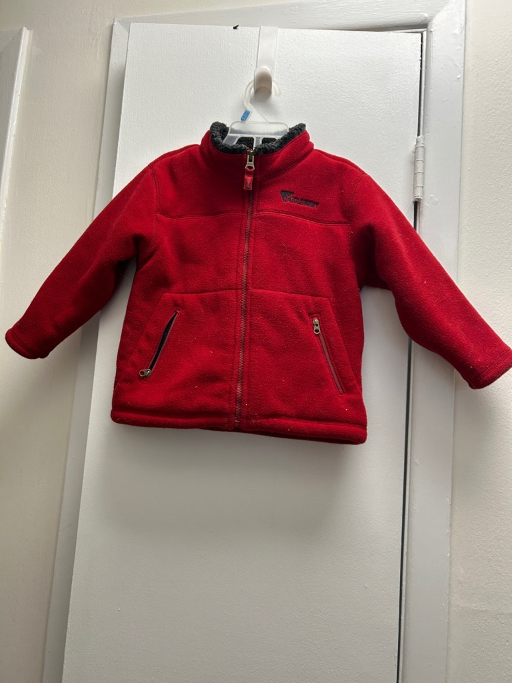 Old Navy Red Baby Fleece Jacket With Black Lining